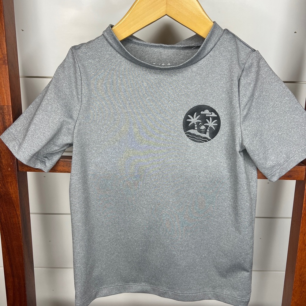 Cat and Jack- Gray Kids' Rash-guard with Palm Tree Design